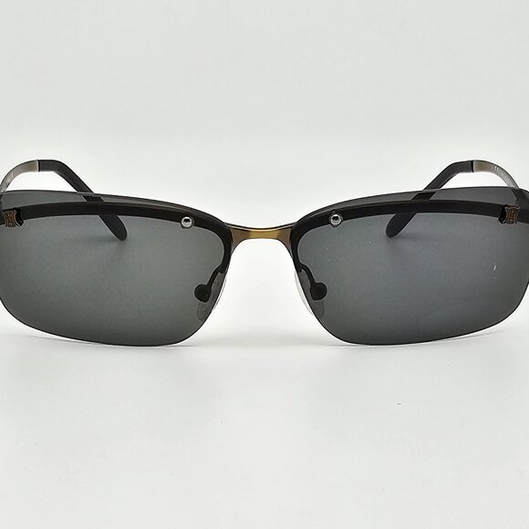 Celine SC1007 Col. S29 Brushed Bronze Frame Grey Lens Rimless Sunglasses Italy - Picture 2 of 16